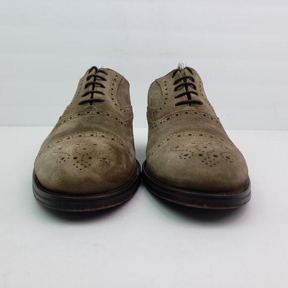 Crosby Square Tanger Mens Size 8.5 Brown Suede Formal Cap Toe Oxford Shoes main image 8